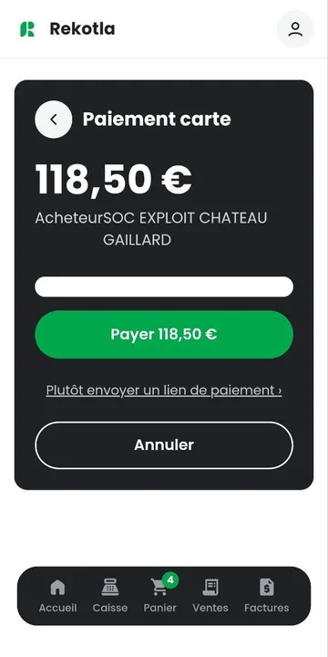 Écran de saisie du code confidentiel sur le téléphone